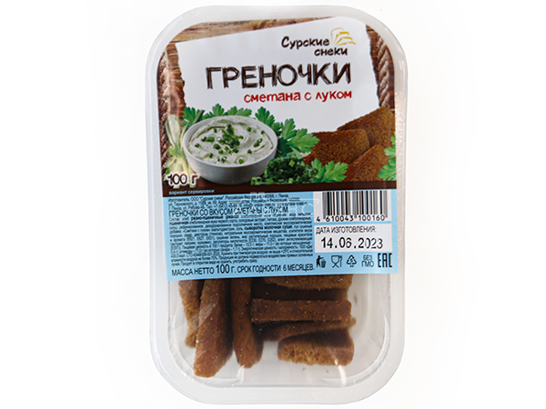 Сурские гренки Сметана с луком (100 гр) в Таганроге