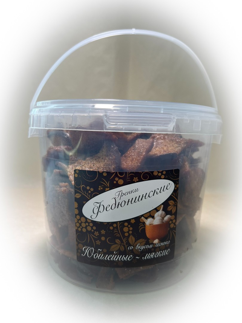Гренки "ФЕДЮНИНСКИЕ" "Чеснок" (ведро 900 гр.) в Таганроге